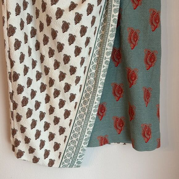 Anthropologie Maeve Women's Size 6 Faux Wrap Pencil Skirt Side Tie Textured EUC! - Picture 5 of 12